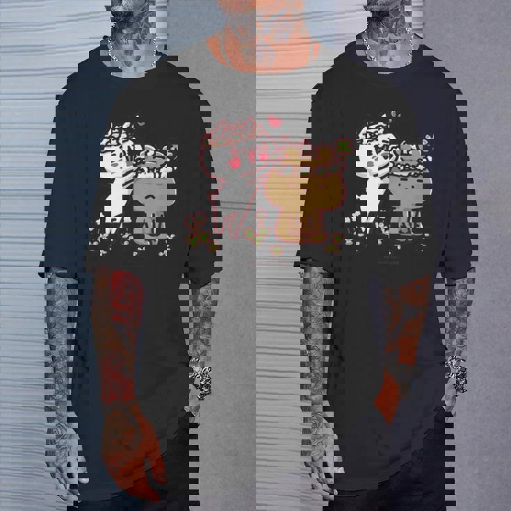 愛しすぎて大好きすぎる。 お花の冠 Tシャツ 彼への贈り物