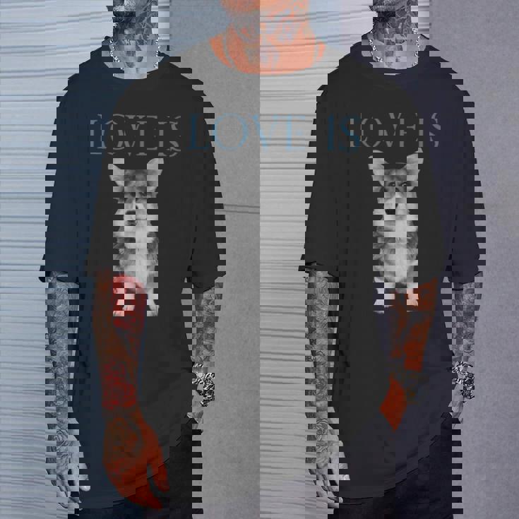 愛はコーギー Tシャツ 彼への贈り物