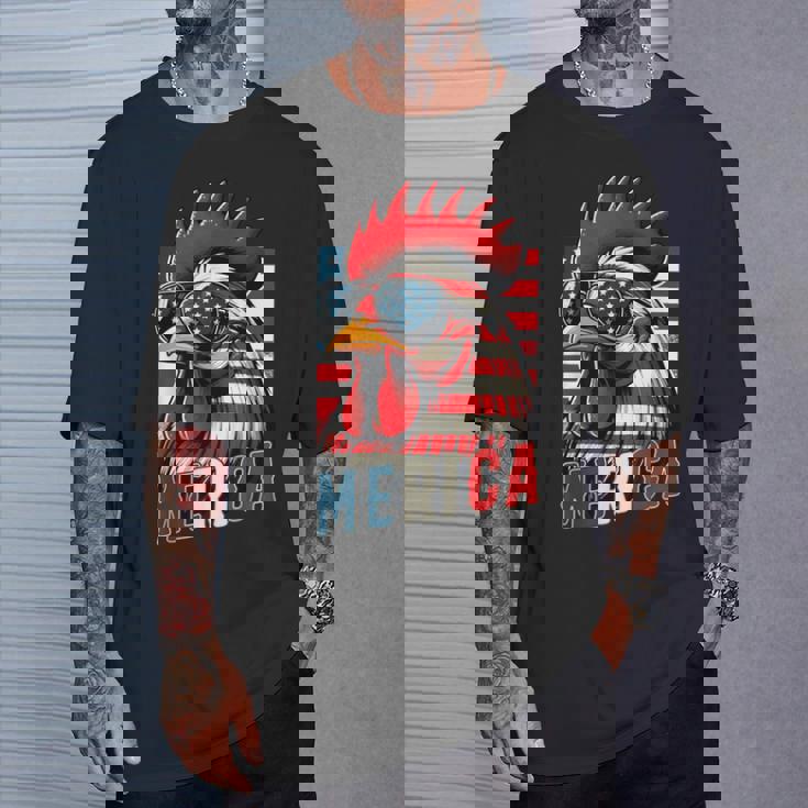 愛国心が強いチキンメリカ アメリカ国旗 鶏好き 7月4日 Tシャツ 彼への贈り物