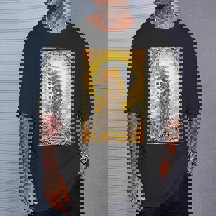 戦士の女神アテナ ギリシャ神話 タロットカード Tシャツ 彼への贈り物