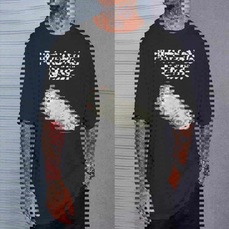 押してもダメならもうダメだ ネタ ことわざ 格言 慣用句 ジョーク ギャグ ダジャレ ツッコミ 猫 おもしろ Tシャツ 彼への贈り物