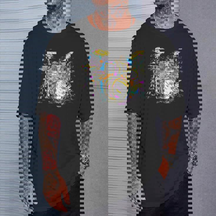 抽象アート ドラム ミュージシャン 音楽バンド 王座 ヌース Tシャツ 彼への贈り物