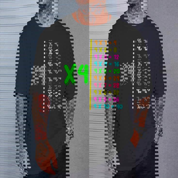 掛け算表4 小学生 算数の日 キッズ 男の子 Tシャツ 彼への贈り物