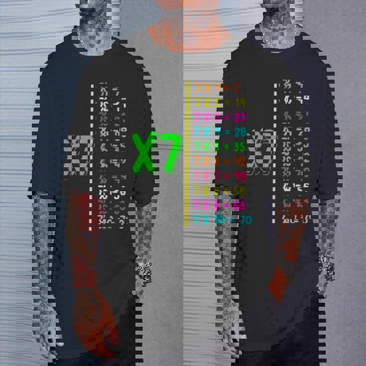 掛け算表7 小学生 算数の日 キッズ 男の子 Tシャツ 彼への贈り物