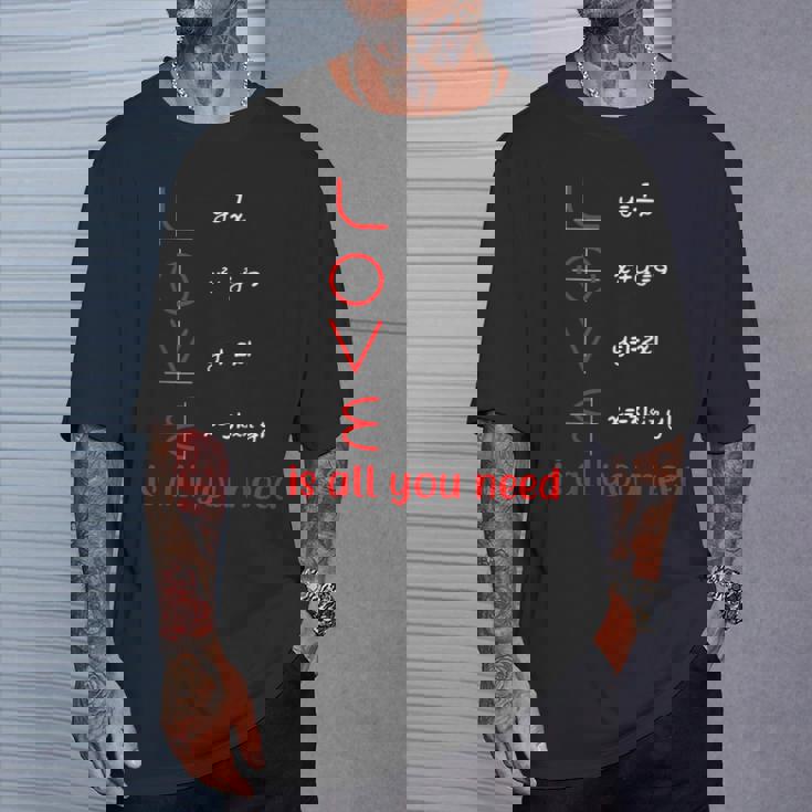 数学 Love Is All You Need グラフ数学教師 Tシャツ 彼への贈り物