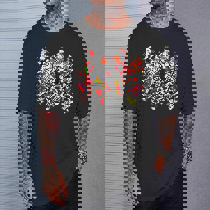 日本の伝統工芸品 花札 男性 女性 Tシャツ 彼への贈り物