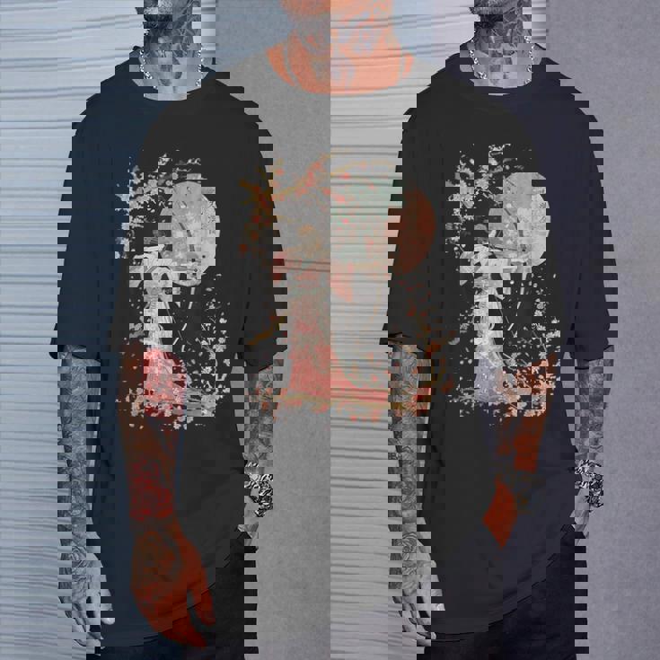 日本の伝統的な弓道アーチェリーアート桜のデザイン。 Tシャツ 彼への贈り物