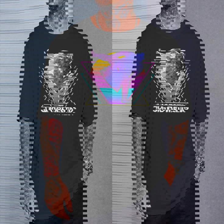 日本相撲 レトロベイパーウェイブ90s 相撲リンガー Tシャツ 彼への贈り物