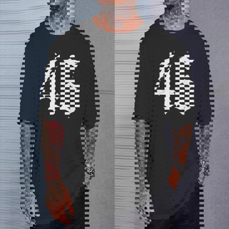 旧英数字 46 46 Tシャツ 彼への贈り物