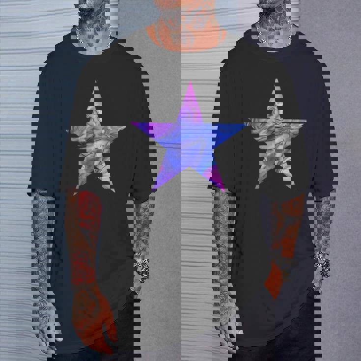 星 ピンク ブルー パープル Tシャツ 彼への贈り物