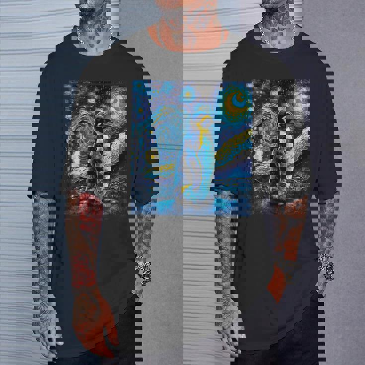 星月夜 ヴィンセント・ヴァン・ゴッホ 絵画 ペンギン Tシャツ 彼への贈り物