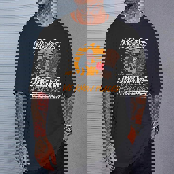 木こりを汚さない面白いロギング引用 Tシャツ 彼への贈り物