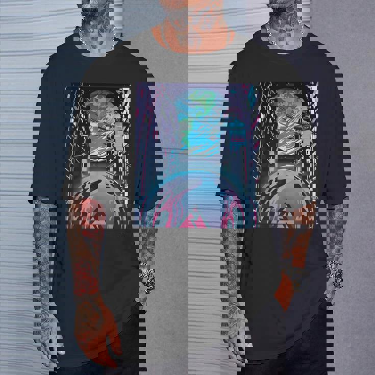 未来都市美学宇宙ハイテクホーム Tシャツ 彼への贈り物