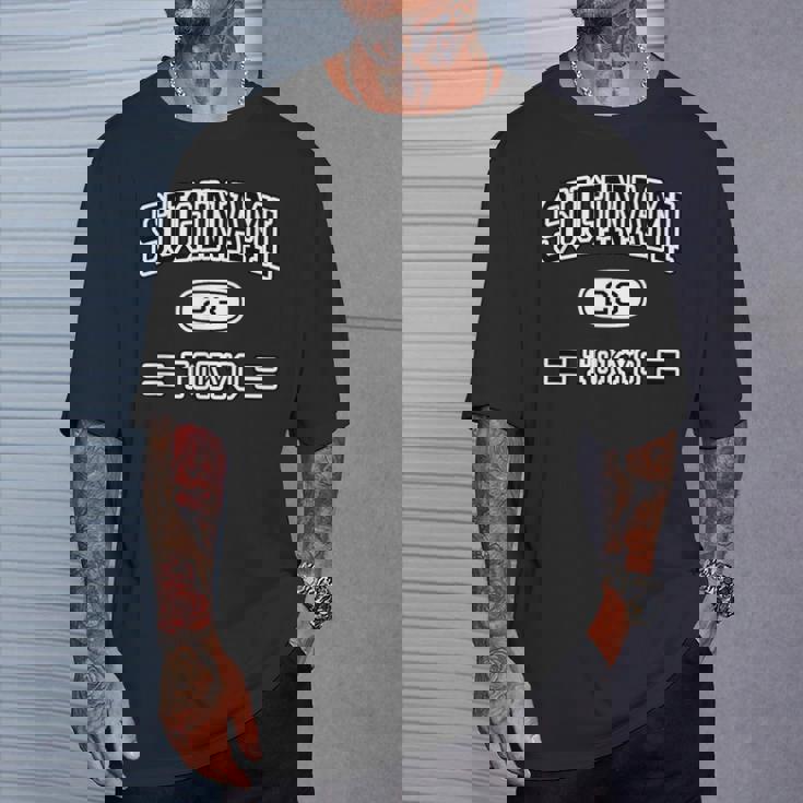 杉並区uginami【チームユニフォーム カレッジ風】東京 23区 Jimo-T ジモティ 面白い Tシャツ 彼への贈り物