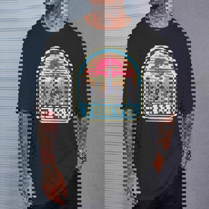 東京シティスカイライン ヴィンテージ 日本土産 レトロカラー Tシャツ 彼への贈り物