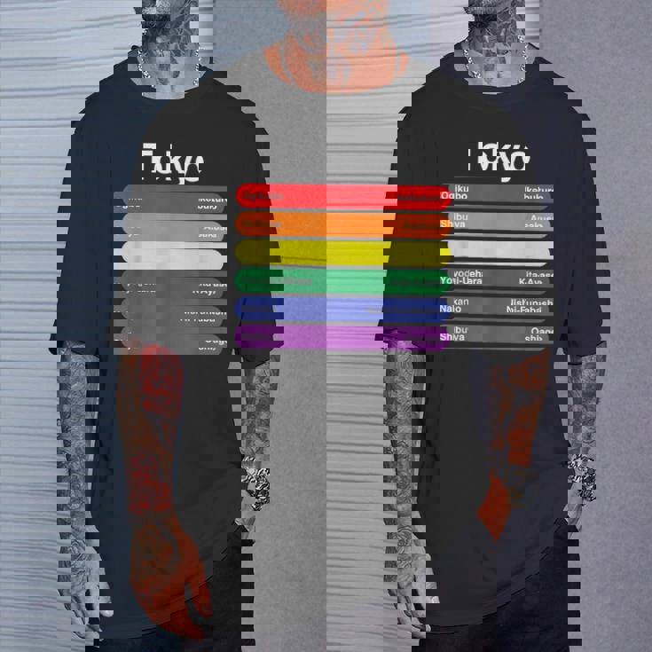 東京プライド レインボーフラッグ カラー メトロ鉄道 Lgbtq Tシャツ 彼への贈り物