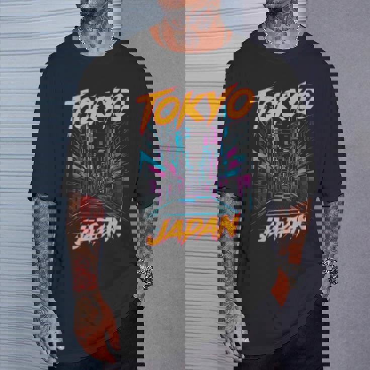 東京都 日本 アニメ スタイル 美的 芸術 アジアン 日本 Tシャツ 彼への贈り物