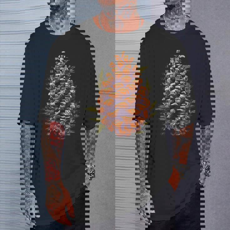 松ぼっくり好きのための涼しい秋の季節 Tシャツ 彼への贈り物