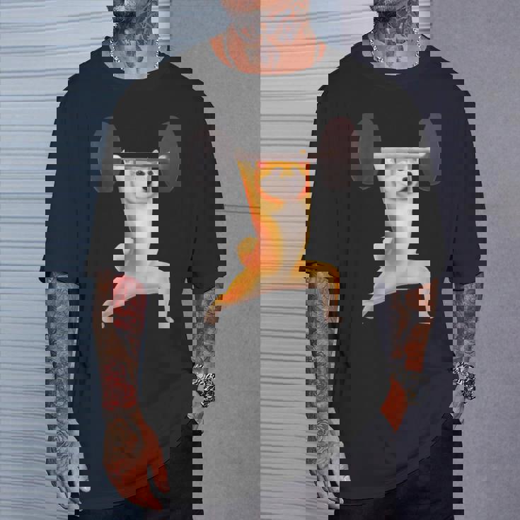 柴犬 イヌ 面白いtシャツ 犬 筋トレ 文字入り メンズ 半袖 服 おもしろグッズ 文字tシャツ ネタ ブラック Tシャツ 彼への贈り物