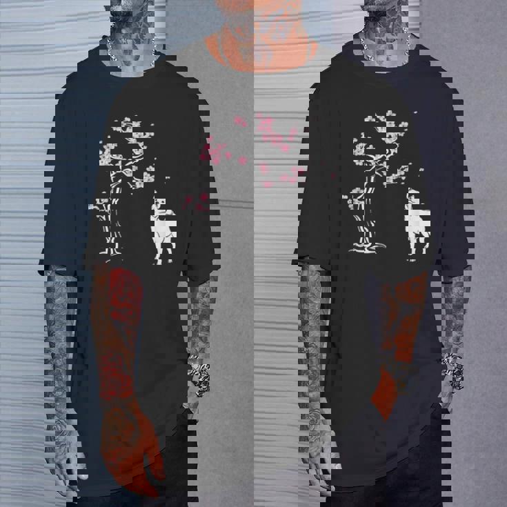 柴犬の桜hiba Inu Japanese Cherry Blossomakura Tシャツ 彼への贈り物