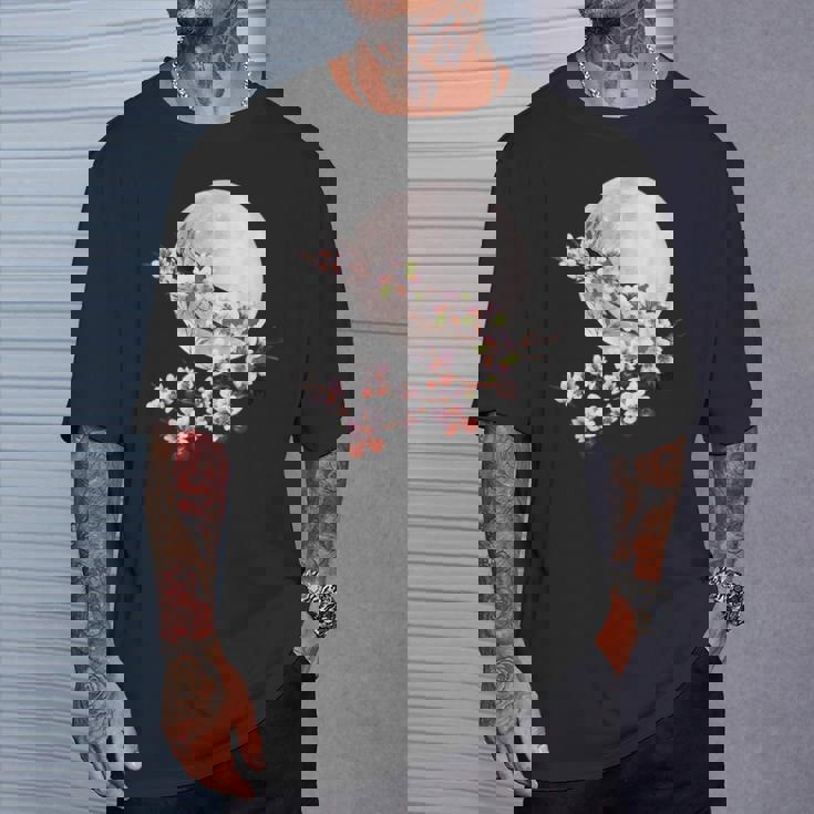 桜 花 満月 さくら 日本文化 Tシャツ 彼への贈り物