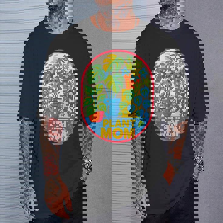 植物 ママ イラスト ポトス モンステラ 観葉植物愛好家 Tシャツ 彼への贈り物