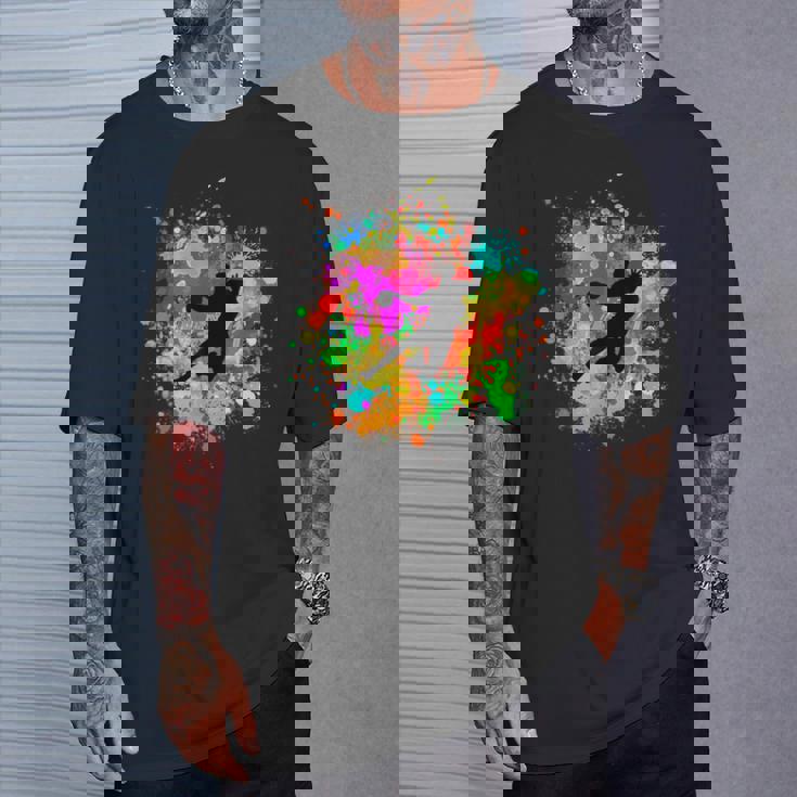 樹脂ボール付きのクールなハンドボールプレーヤー Tシャツ 彼への贈り物