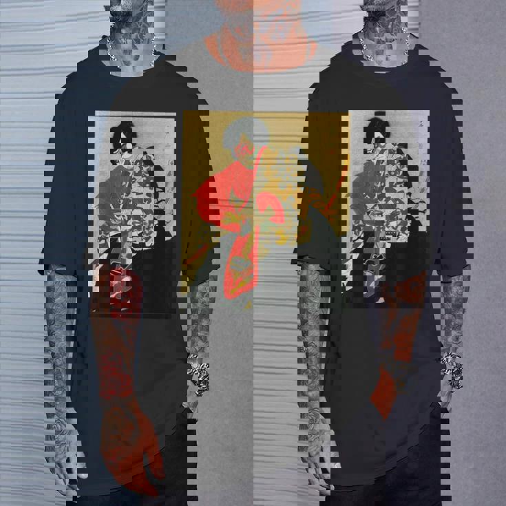 歌舞伎 俳優 日本劇出演者 四世片岡市蔵 上使の弁慶 役者絵 Tシャツ 彼への贈り物