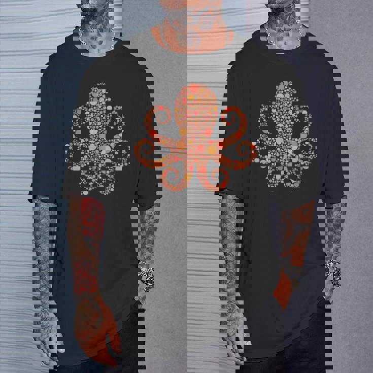 水玉タコtシャツ 楽しいオレンジ国際ドットデー Tシャツ 彼への贈り物