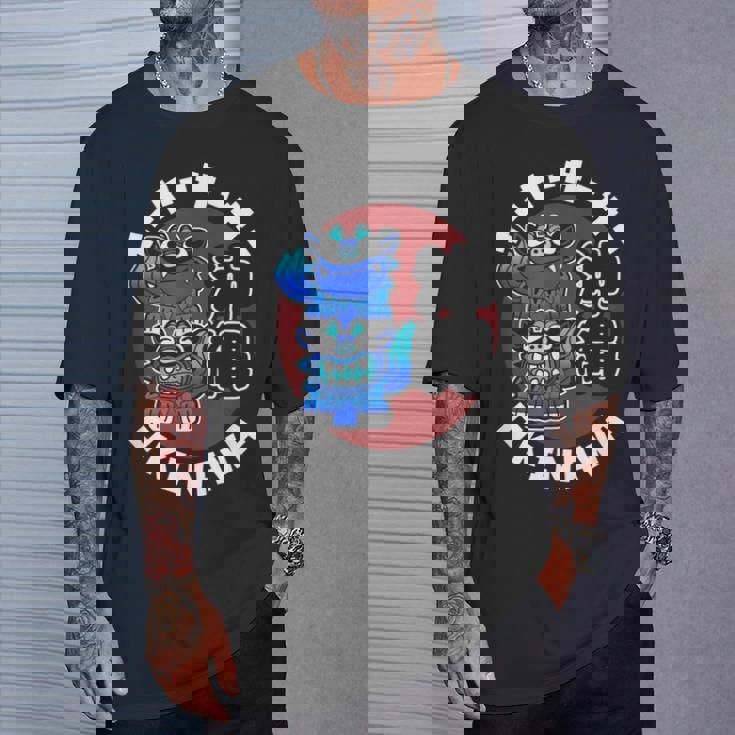 沖縄 ジャパン シーサー 守護ライオンズ 沖縄 日本語 漢字 Tシャツ 彼への贈り物