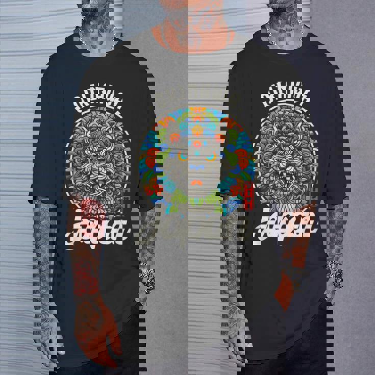 沖縄ジャパン シーサー ライオンガーディアン 和 カタカナ お土産 Tシャツ 彼への贈り物