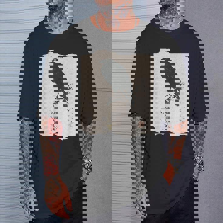 河鍋暁斎のカラス 浮世絵 日本画 日本文化 烏 Tシャツ 彼への贈り物