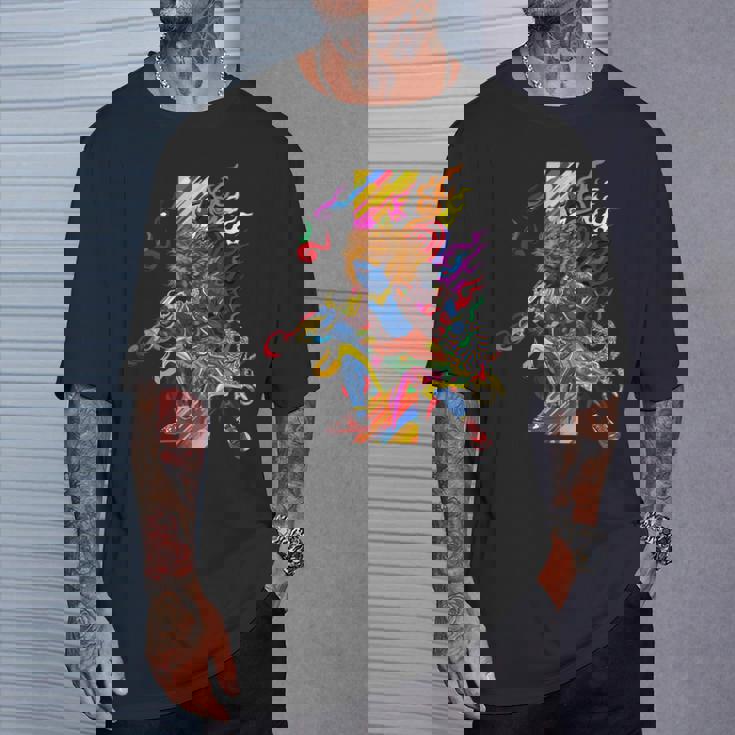 浮世絵シリーズ 踊る不動明王 Tシャツ 彼への贈り物