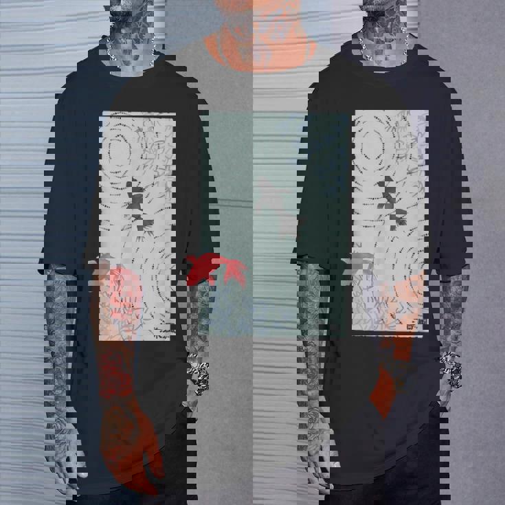 涼風2－いつかの雨上がり－ 金魚 波紋 夏 風 納涼 シック 和風 和柄 シンプル レトロ メンズ レディース キッズ Tシャツ 彼への贈り物