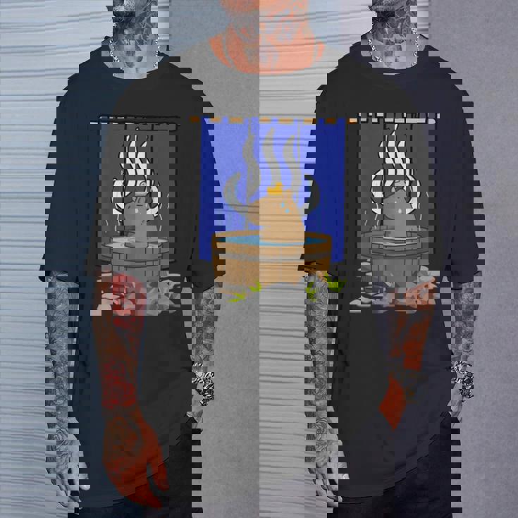 温泉に浸かるかわいいカピバラ Tシャツ 彼への贈り物