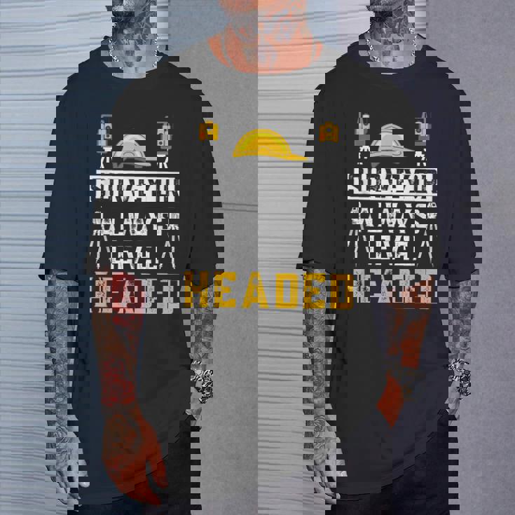 測量士 常に平常心 土地家屋調査士 土地家屋調査士 Tシャツ 彼への贈り物