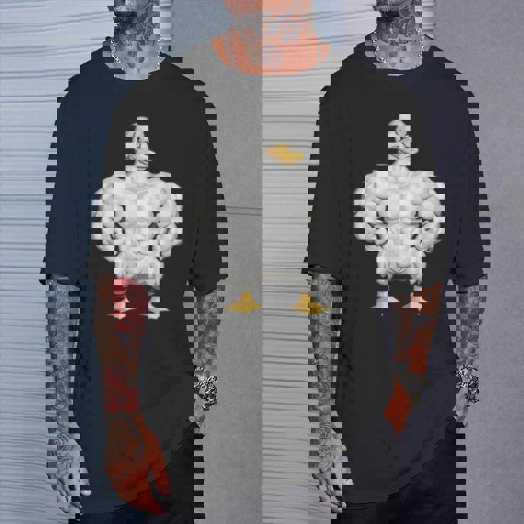 漫画の筋肉アヒル Tシャツ 彼への贈り物