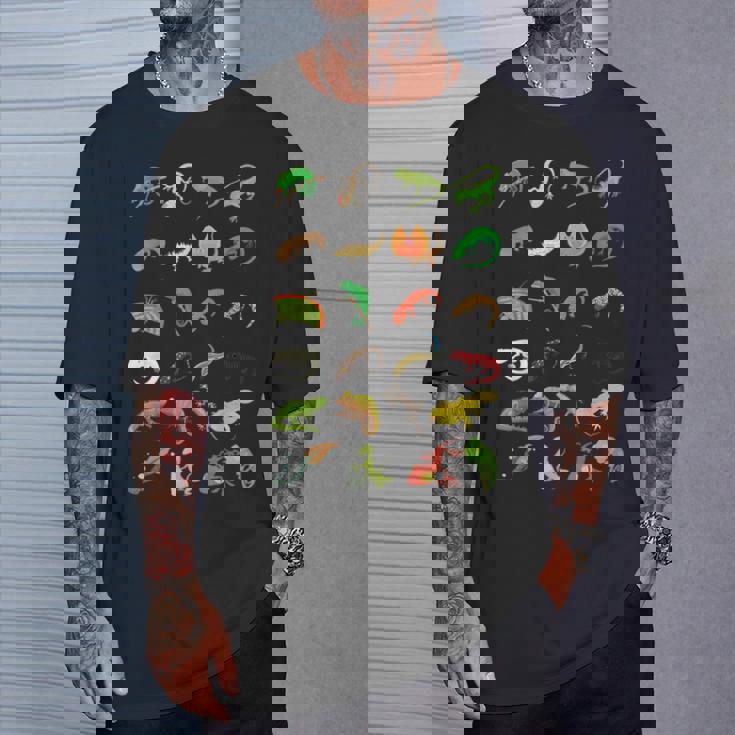 爬虫類 種別 かわいい ヤモリ トカゲ Tシャツ 彼への贈り物