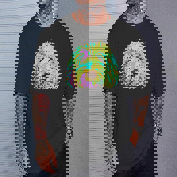 犬 カラフル ラブラドゥードル Tシャツ 彼への贈り物