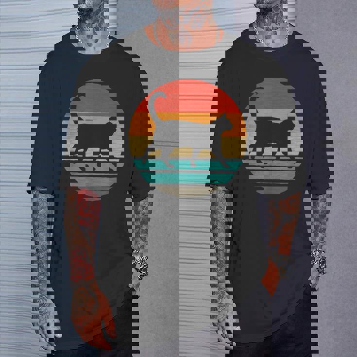 猫 レトロスタイル ビンテージ Tシャツ 彼への贈り物