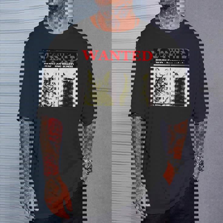 猫 ロック Rock Wanted キジトラ レトロ おしゃれ 個性的 可愛い 面白い Tシャツ 彼への贈り物