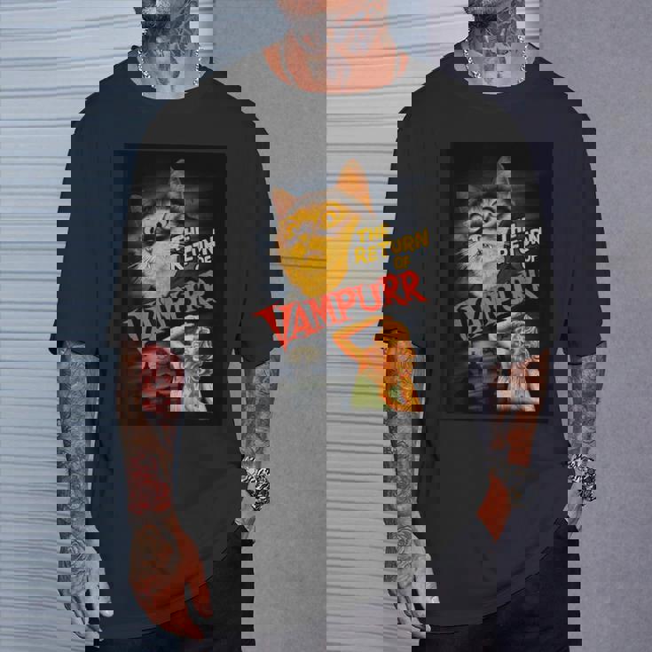 猫 吸血鬼 クラシック ホラー 映画 ファニー グラフィック シャツ Tシャツ 彼への贈り物