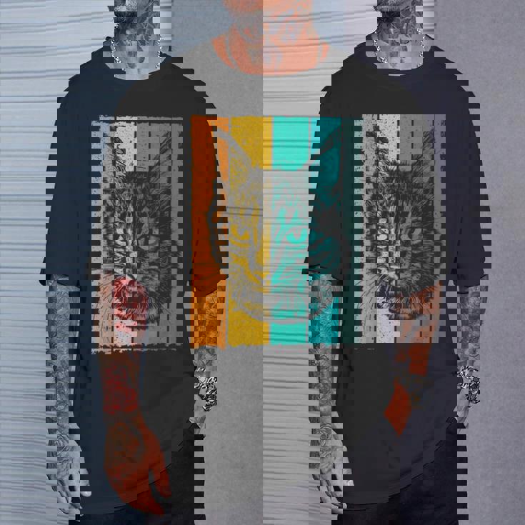 猫、レトロ Tシャツ 彼への贈り物