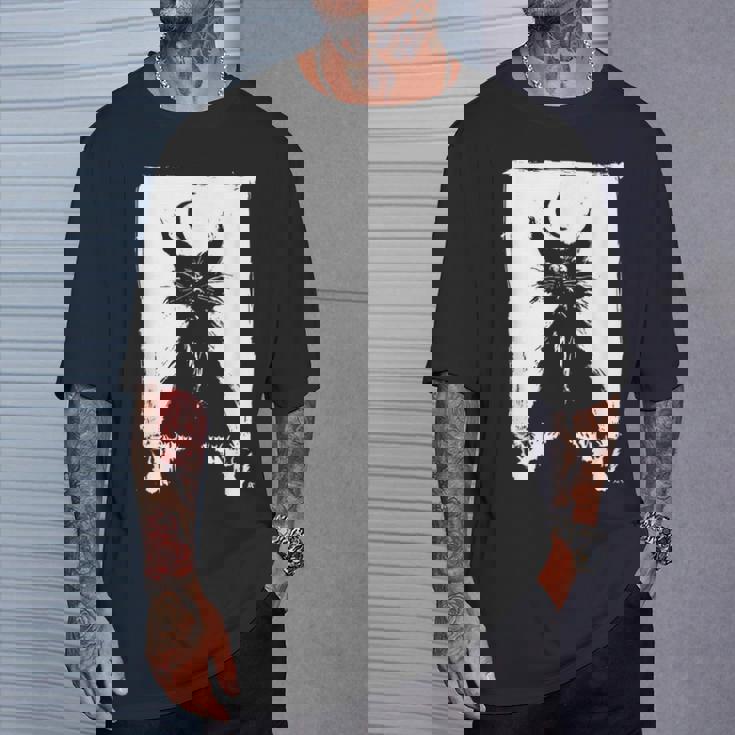 猫の夜の儀式 猫のウルタル・キム・ホルム アート Cat Night Ulthar Ritual Kim Holm Tシャツ 彼への贈り物