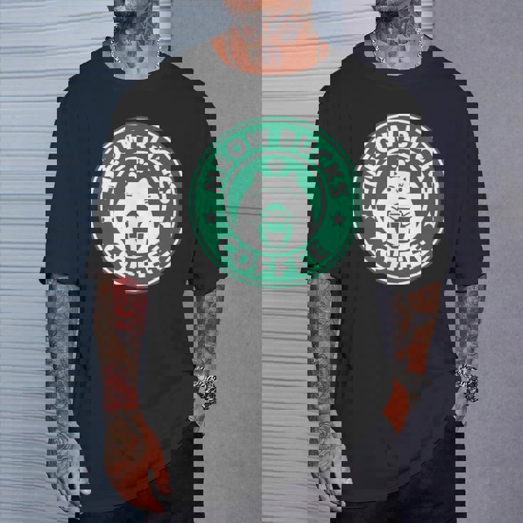 猫バックスコ－ヒ－ スタバ 可愛い カフェ 個性的 パロディ 面白い 笑える Tシャツ 彼への贈り物