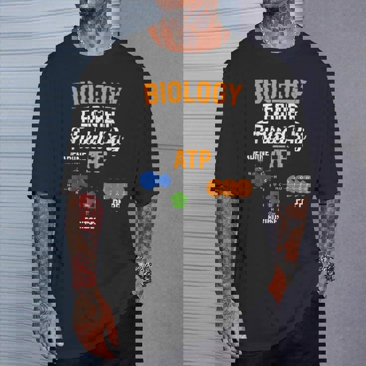 生物学教師 Fueled By Atp 面白い教師 生物学者ギフト Tシャツ 彼への贈り物