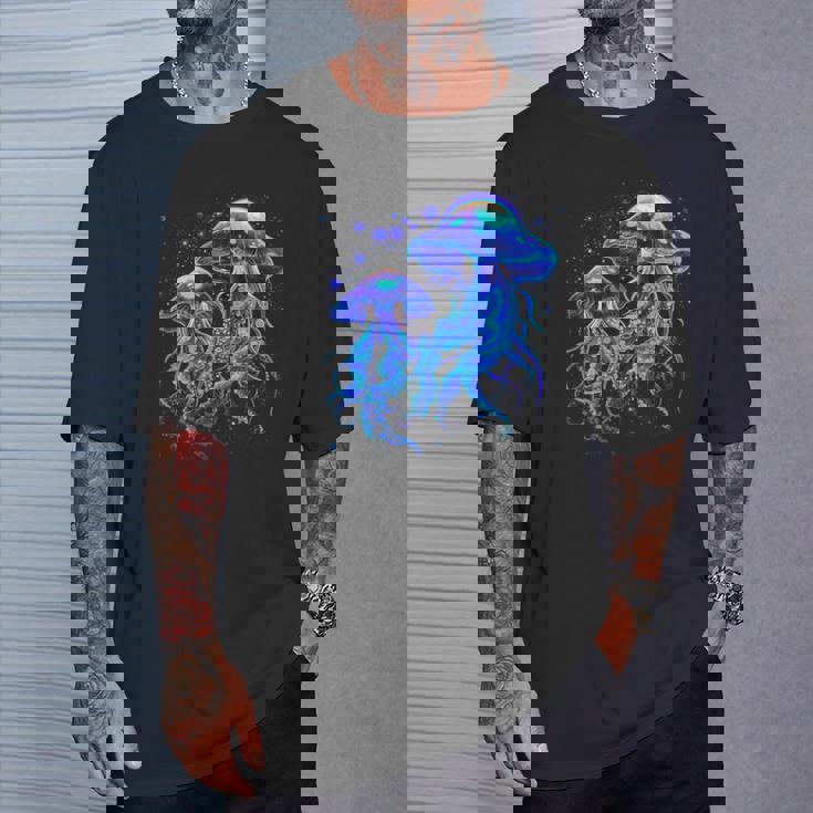 生物発光発光クラゲ Tシャツ 彼への贈り物