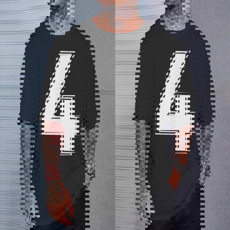 番号4 Fourports アスレチック チーム ジャージー バーシティ ユニフォーム Tシャツ 彼への贈り物