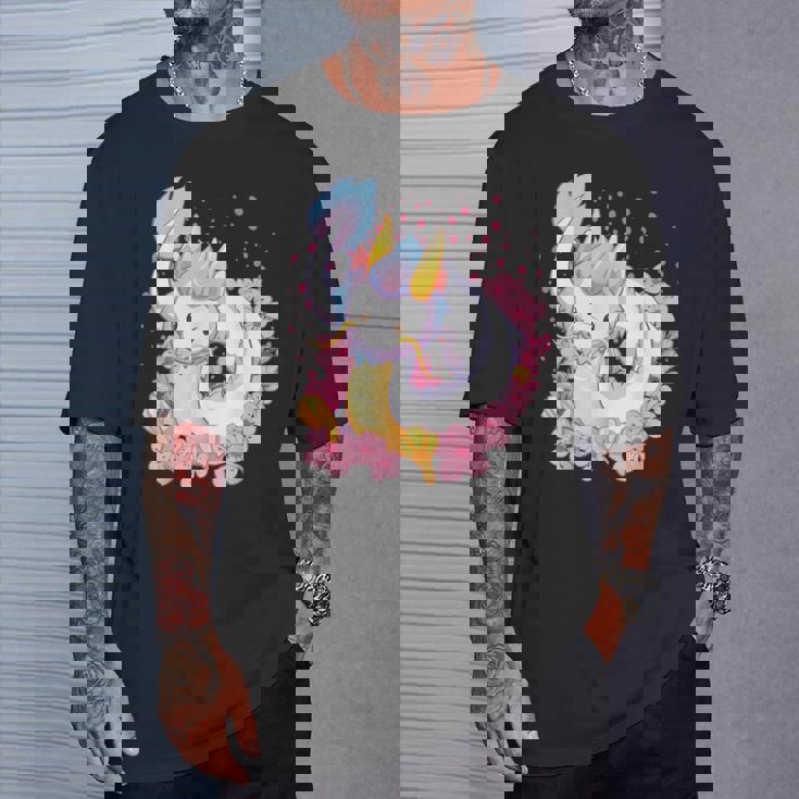 白 アニメ ドラゴン 美的 カワイイ Tシャツ 彼への贈り物