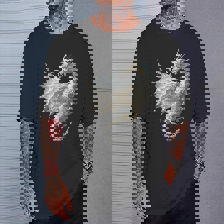 白龍 グラフィック 神話イラスト 白龍 Tシャツ 彼への贈り物